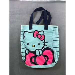 Hello‎ Kitty baby blue tote bag with embroidery